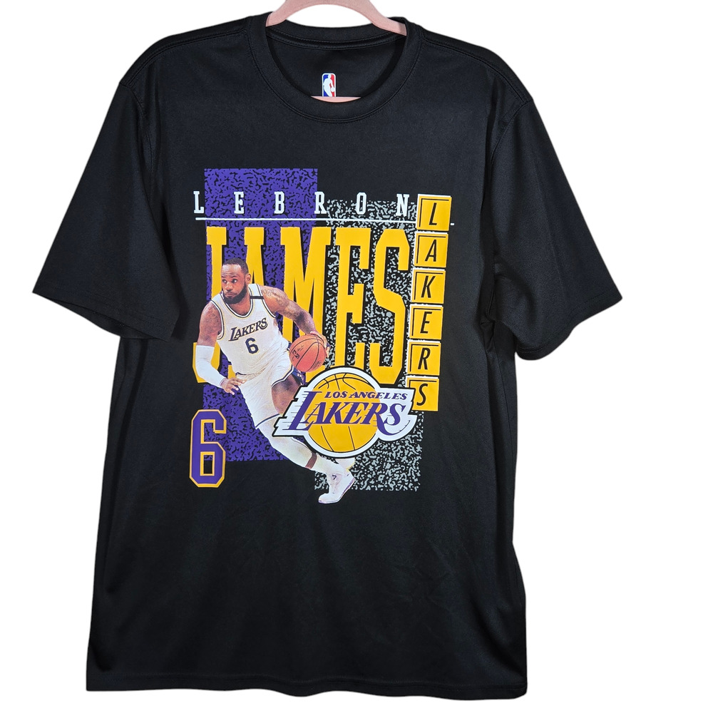 Los Angeles Lakers Lebron James‎ TShirt Mens Large NBA #6 Front Back Graphic Tee